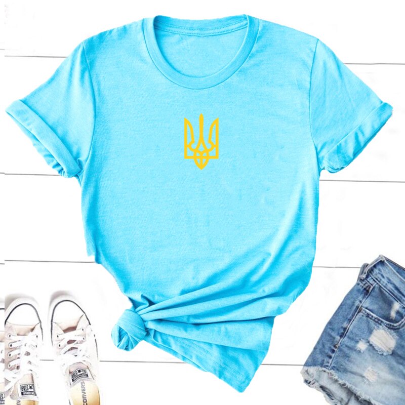 Ukraine T-shirt Women T-shirts Men Ukrainian T Shirt Ukraine Trident Army Cotton Short Sleeve Tee Shirt Woman Clothes Top