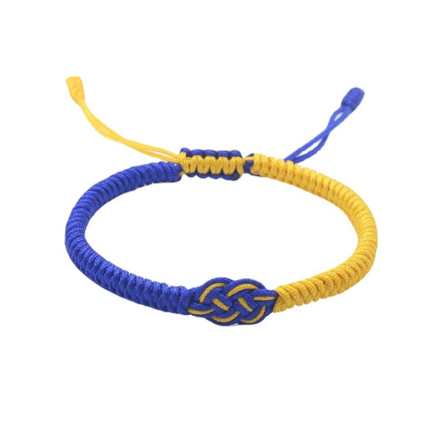 Charm Blue Yellow Ukraine Bracelets For Women Men Creative Ukrainian Flag Color Handmade Braided String Bracelet Couple Jewelry
