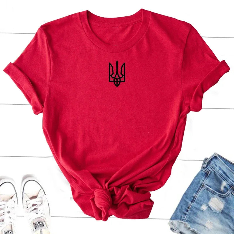 Ukraine T-shirt Women T-shirts Men Ukrainian T Shirt Ukraine Trident Army Cotton Short Sleeve Tee Shirt Woman Clothes Top