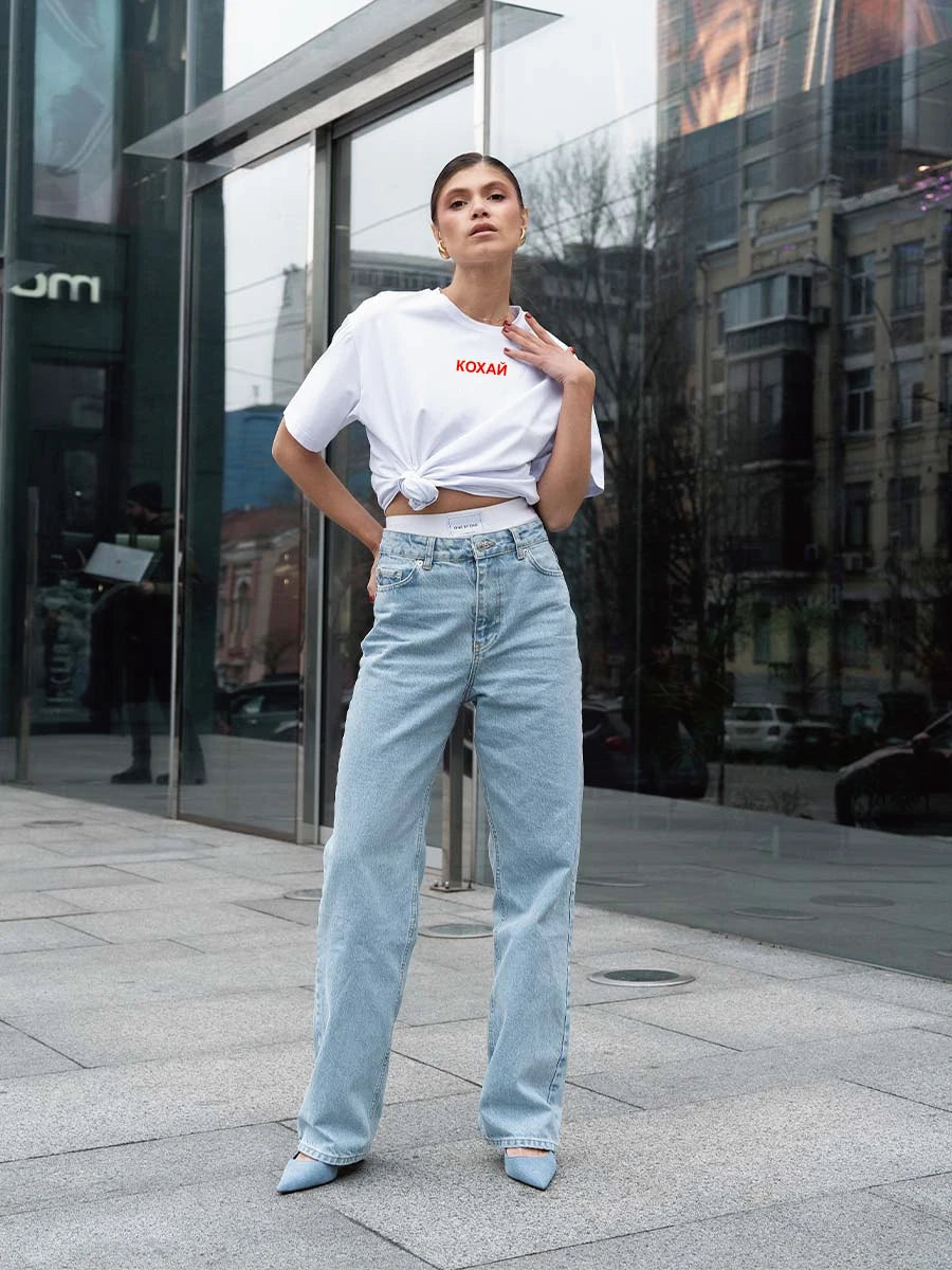 Кохай Women's T-Shirt Cotton Simple Design Summer Fashion Printing Tee Summer Boutique Shirt Drop Sleeve Shirt