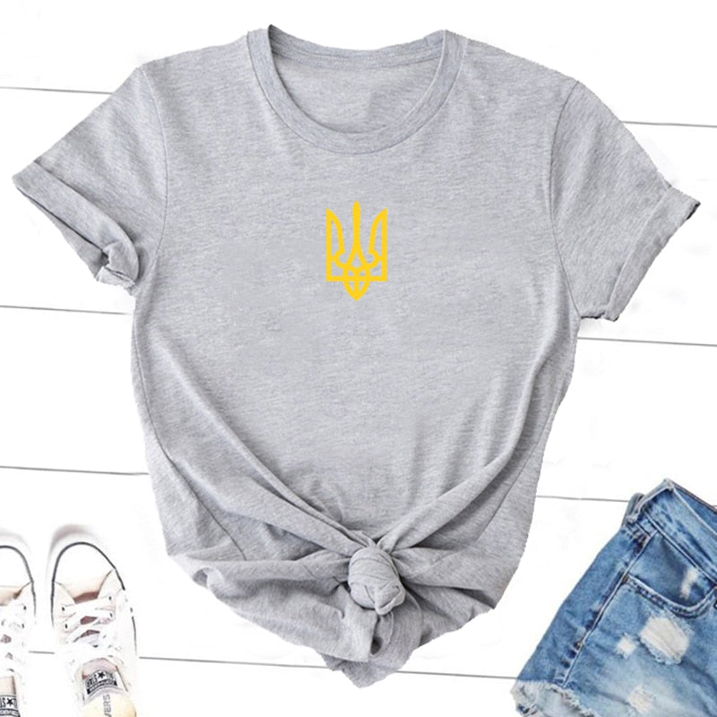 Ukraine T-shirt Women T-shirts Men Ukrainian T Shirt Ukraine Trident Army Cotton Short Sleeve Tee Shirt Woman Clothes Top