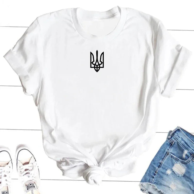Ukraine T-shirt Women T-shirts Men Ukrainian T Shirt Ukraine Trident Army Cotton Short Sleeve Tee Shirt Woman Clothes Top