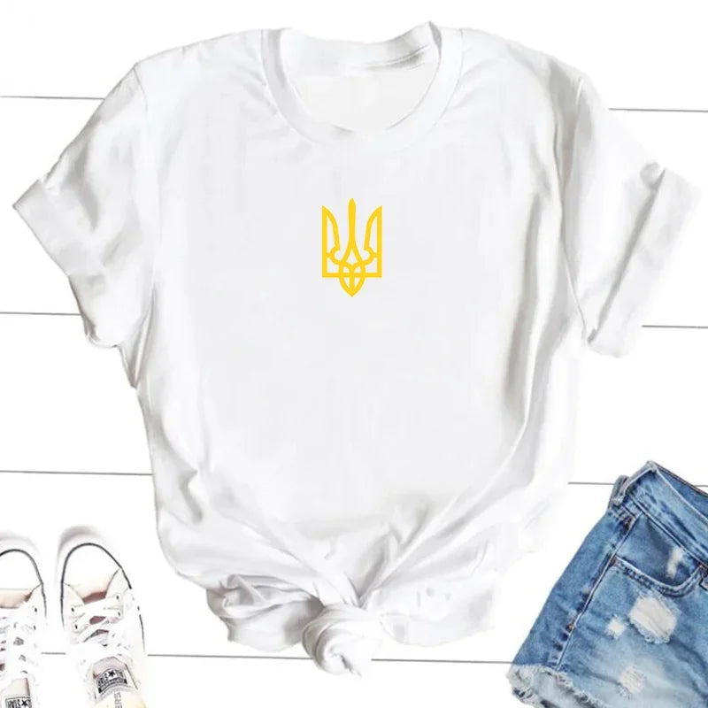 Ukraine T-shirt Women T-shirts Men Ukrainian T Shirt Ukraine Trident Army Cotton Short Sleeve Tee Shirt Woman Clothes Top