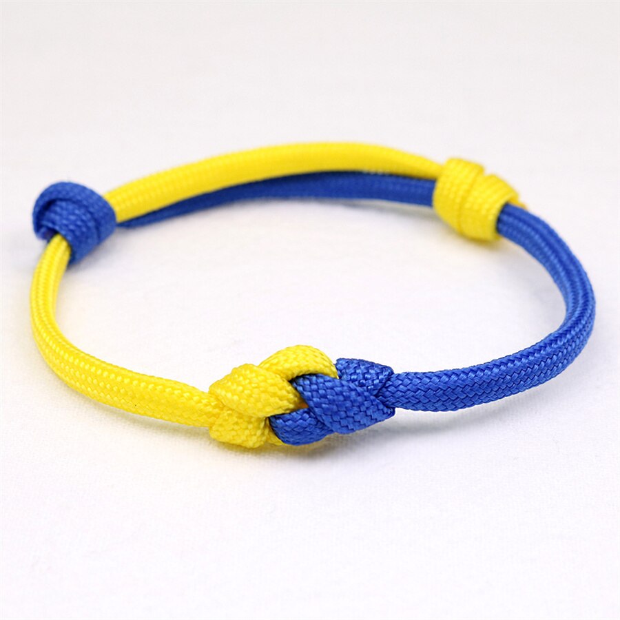 Charm Blue Yellow Ukraine Bracelets For Women Men Creative Ukrainian Flag Color Handmade Braided String Bracelet Couple Jewelry