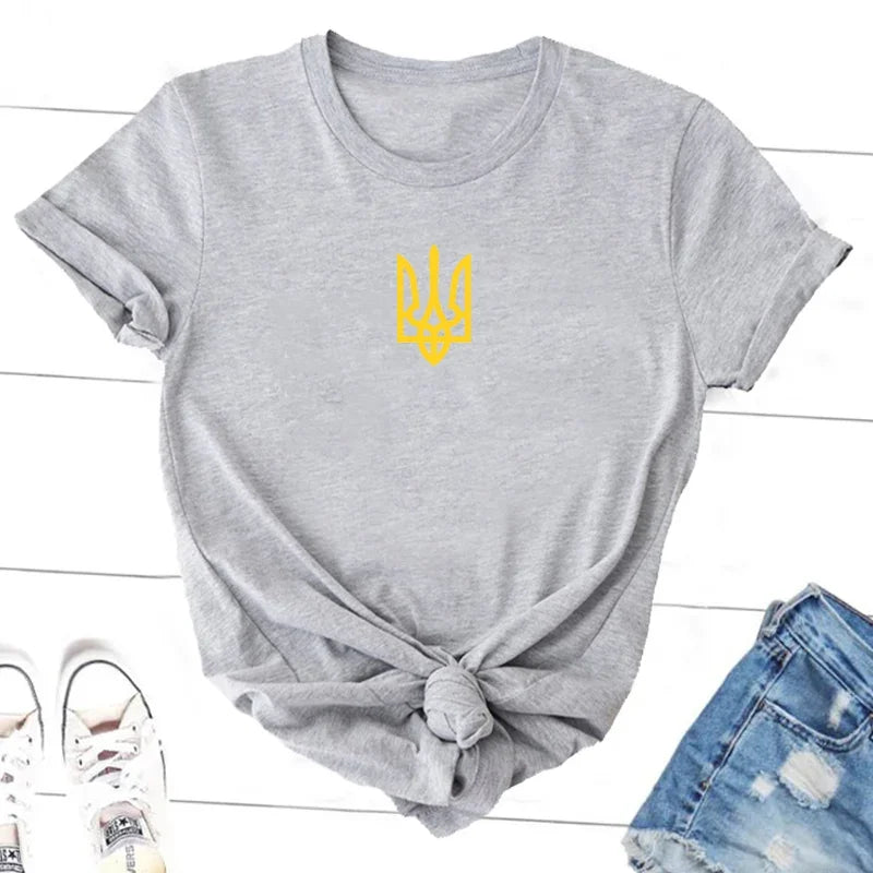Ukraine T-shirt Women T-shirts Men Ukrainian T Shirt Ukraine Trident Army Cotton Short Sleeve Tee Shirt Woman Clothes Top