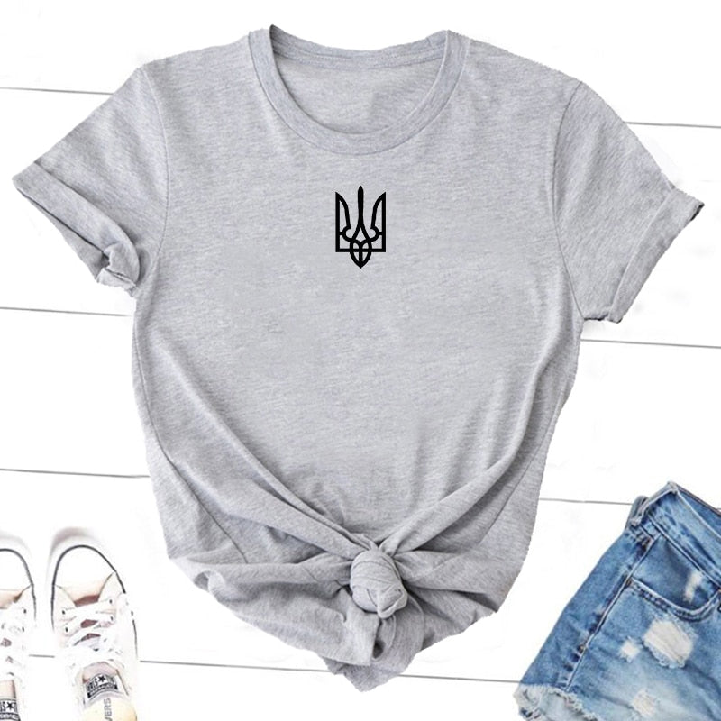 Ukraine T-shirt Women T-shirts Men Ukrainian T Shirt Ukraine Trident Army Cotton Short Sleeve Tee Shirt Woman Clothes Top
