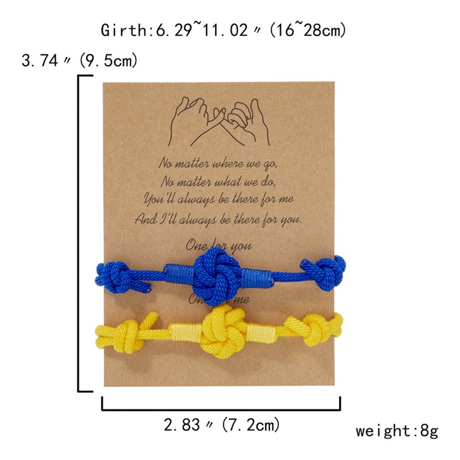 Charm Blue Yellow Ukraine Bracelets For Women Men Creative Ukrainian Flag Color Handmade Braided String Bracelet Couple Jewelry