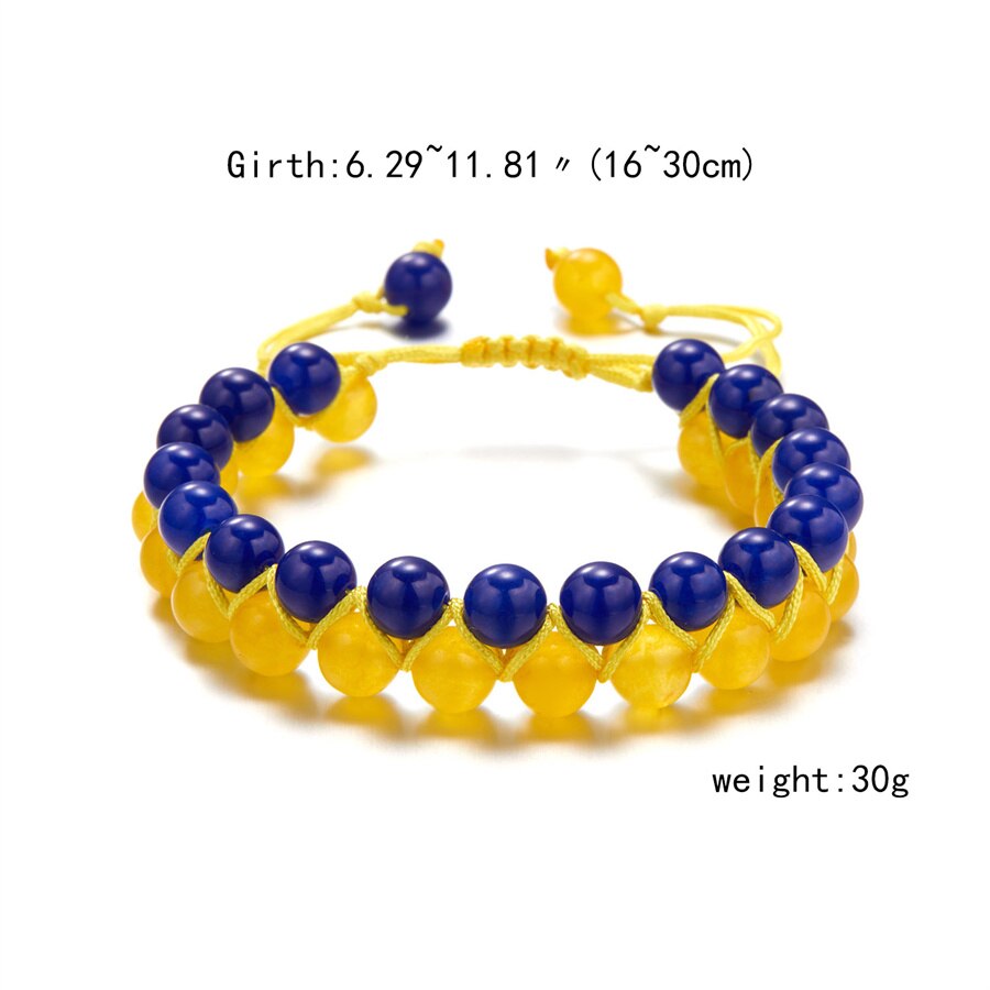 Charm Blue Yellow Ukraine Bracelets For Women Men Creative Ukrainian Flag Color Handmade Braided String Bracelet Couple Jewelry