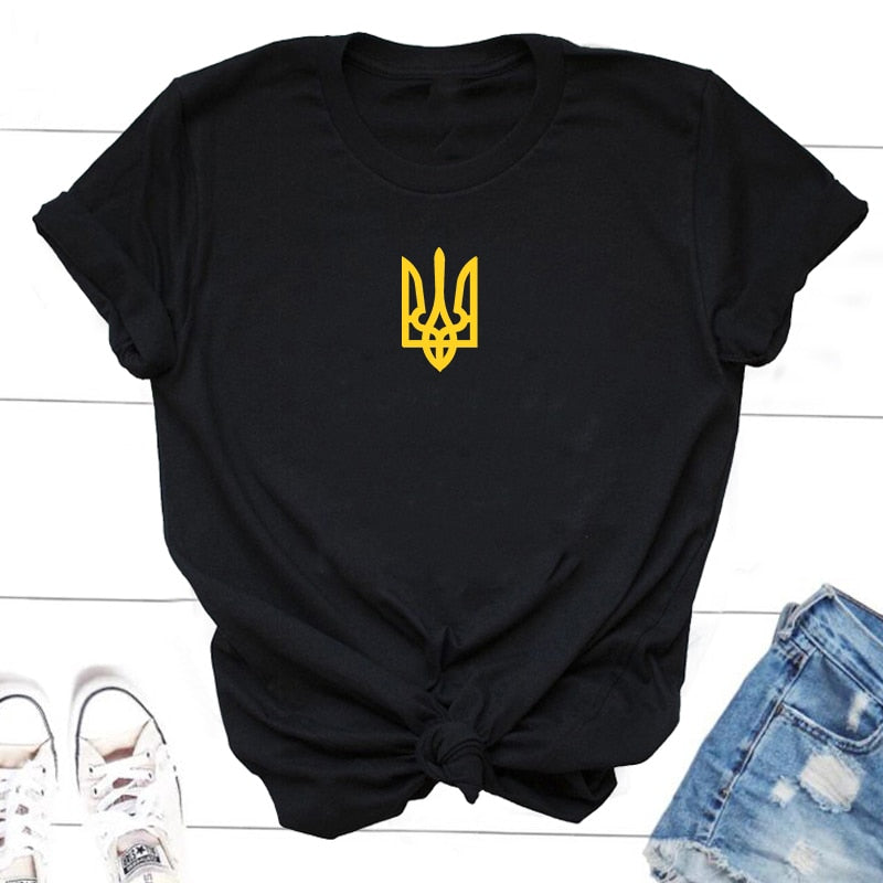 Ukraine T-shirt Women T-shirts Men Ukrainian T Shirt Ukraine Trident Army Cotton Short Sleeve Tee Shirt Woman Clothes Top