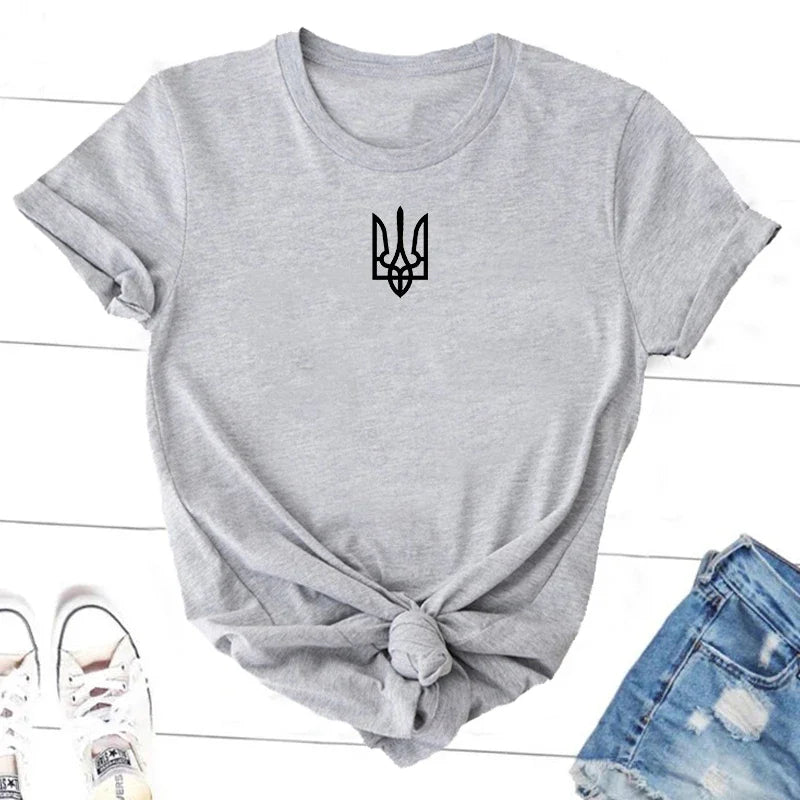 Ukraine T-shirt Women T-shirts Men Ukrainian T Shirt Ukraine Trident Army Cotton Short Sleeve Tee Shirt Woman Clothes Top