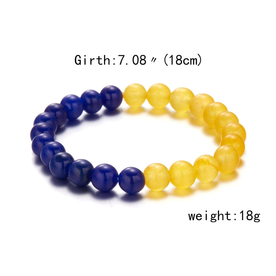 Charm Blue Yellow Ukraine Bracelets For Women Men Creative Ukrainian Flag Color Handmade Braided String Bracelet Couple Jewelry