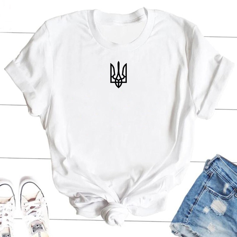 Ukraine T-shirt Women T-shirts Men Ukrainian T Shirt Ukraine Trident Army Cotton Short Sleeve Tee Shirt Woman Clothes Top