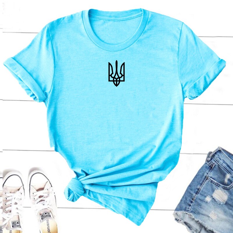 Ukraine T-shirt Women T-shirts Men Ukrainian T Shirt Ukraine Trident Army Cotton Short Sleeve Tee Shirt Woman Clothes Top