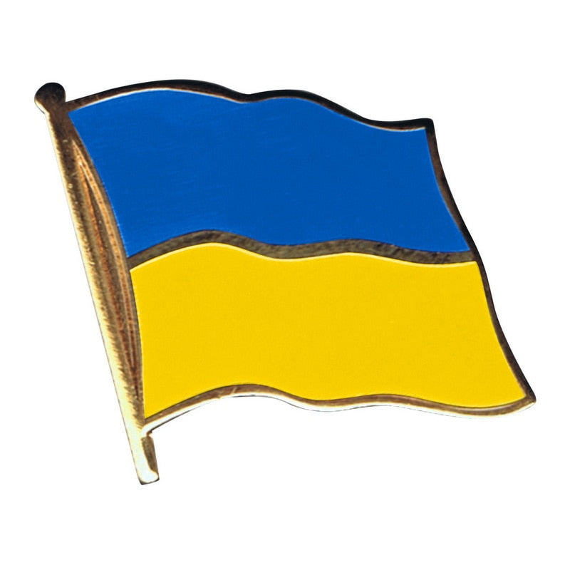 Ukraine Flag Brooch Coat of Arms of Ukraine Ukrainian Map Flag National Emblem National Flower Brooch Patriotic Badge Lapel Pins