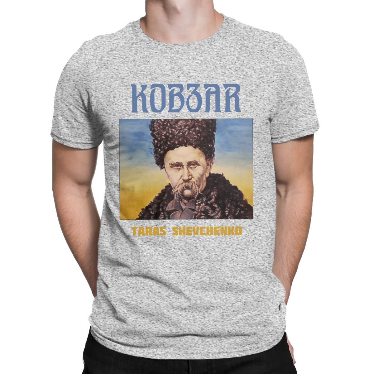 Men T-Shirts Taras Shevchenko Ukrainian Defender of Ukraine Casual 100% Cotton Short Sleeve T Shirts Crew Neck Clothes Gift Idea