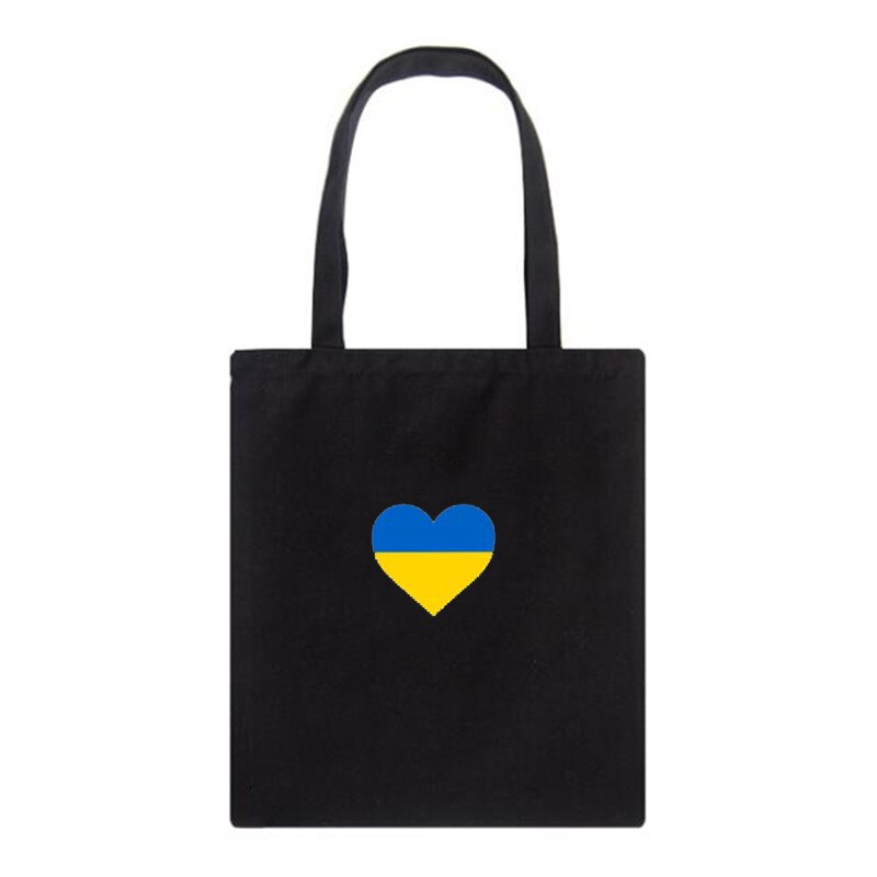 Women's Shoulder Bag Ukraine love graph Print Canvas Bag Fashion Large Capacity Shopping Shopper Ladies Hand Bags Tote Bags