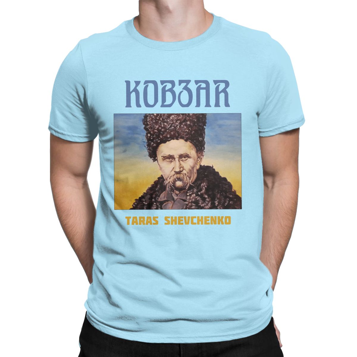 Men T-Shirts Taras Shevchenko Ukrainian Defender of Ukraine Casual 100% Cotton Short Sleeve T Shirts Crew Neck Clothes Gift Idea