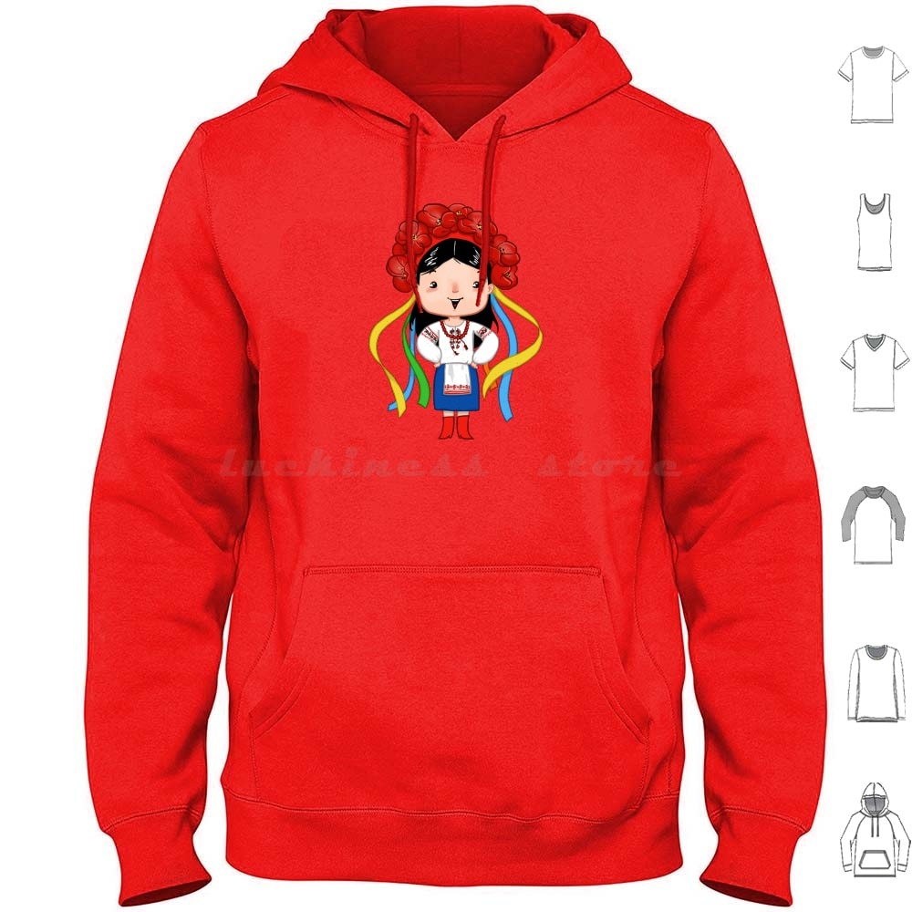 Ukrainian Girl Hoodie cotton Long Sleeve Ukraine Ukrainian