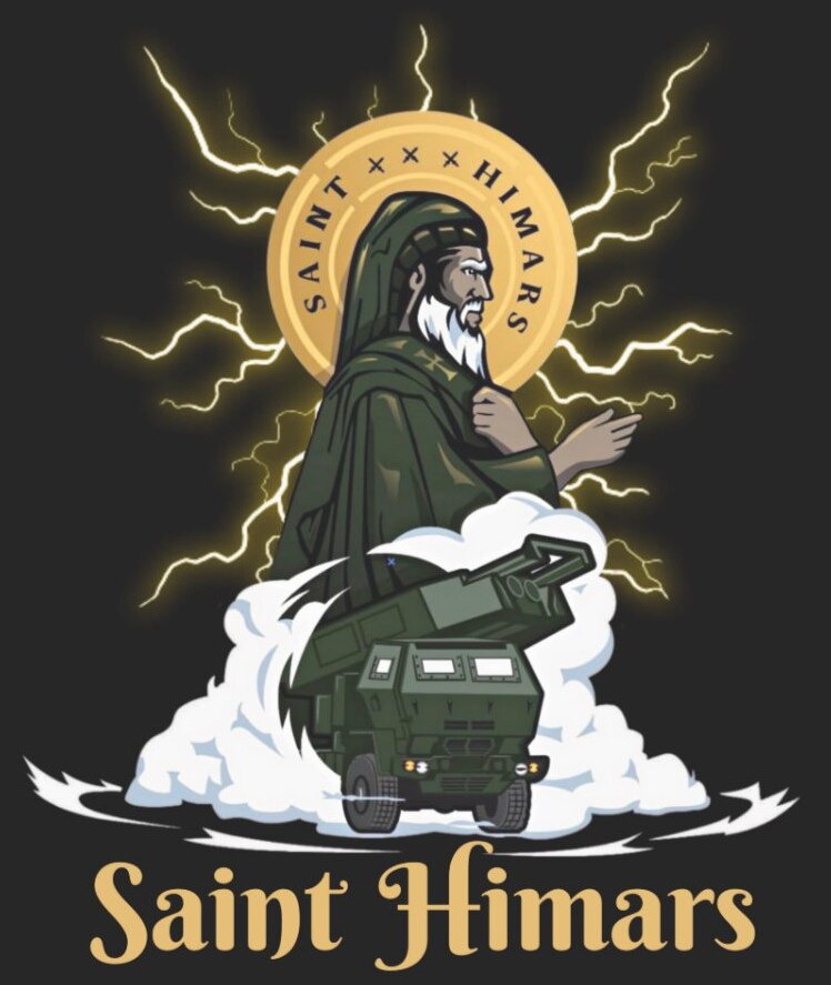 M142 High Mobility Artillery Rocket System Ukraine Army Saint Himars T Shirt. New 100% Cotton O-Neck T-shirt Casual Mens Top