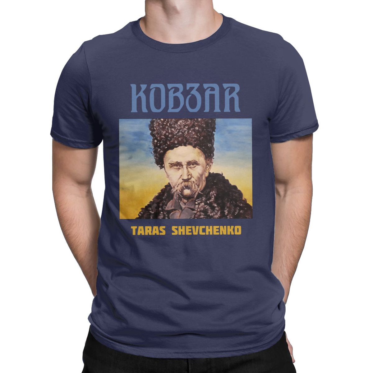 Men T-Shirts Taras Shevchenko Ukrainian Defender of Ukraine Casual 100% Cotton Short Sleeve T Shirts Crew Neck Clothes Gift Idea