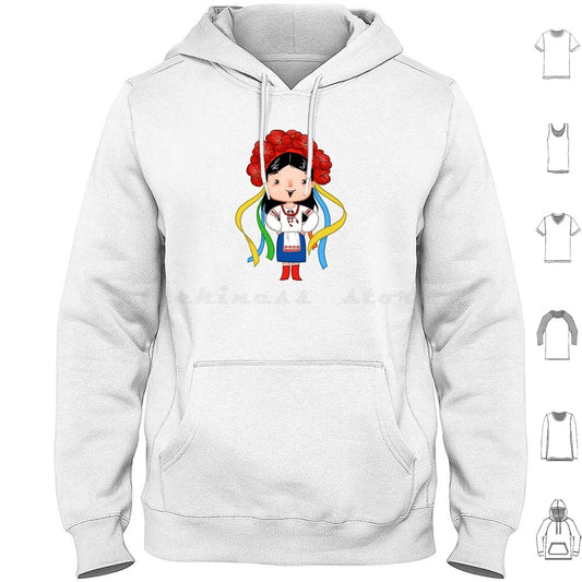 Ukrainian Girl Hoodie cotton Long Sleeve Ukraine Ukrainian