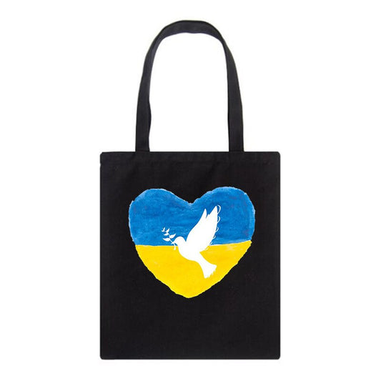 Women's Shoulder Bag Ukraine love graph Print Canvas Bag Fashion Large Capacity Shopping Shopper Ladies Hand Bags Tote Bags