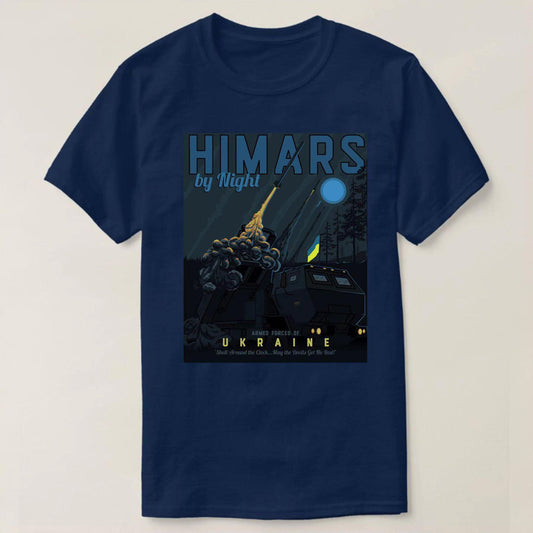 Ukraine Himars M142 High Mobility Artillery Rocket System T Shirt. New 100% Cotton Short Sleeve O-Neck T-shirt Casual Mens Top