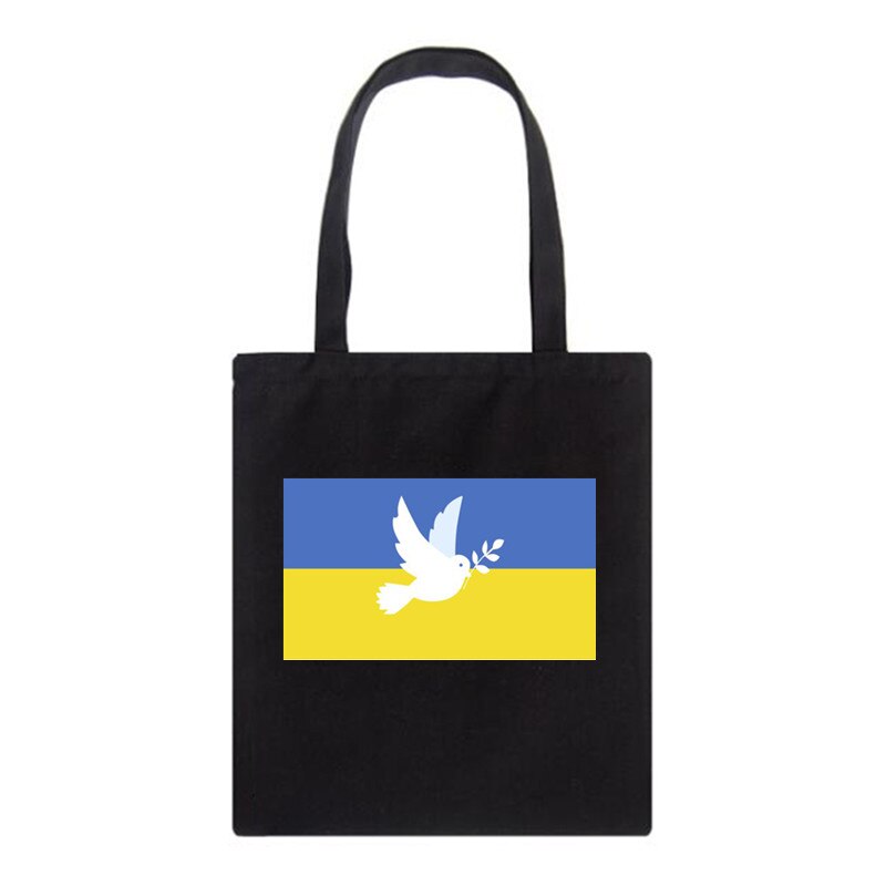 Women's Shoulder Bag Ukraine love graph Print Canvas Bag Fashion Large Capacity Shopping Shopper Ladies Hand Bags Tote Bags