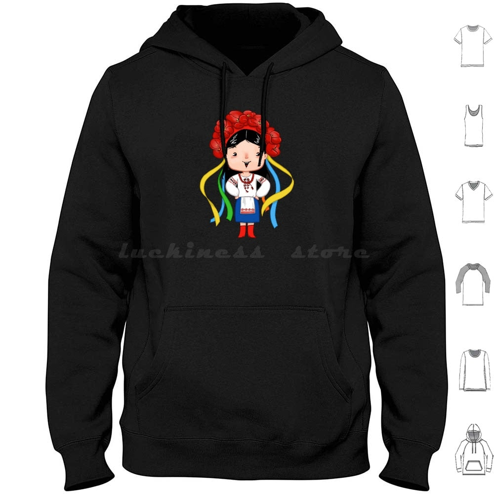 Ukrainian Girl Hoodie cotton Long Sleeve Ukraine Ukrainian