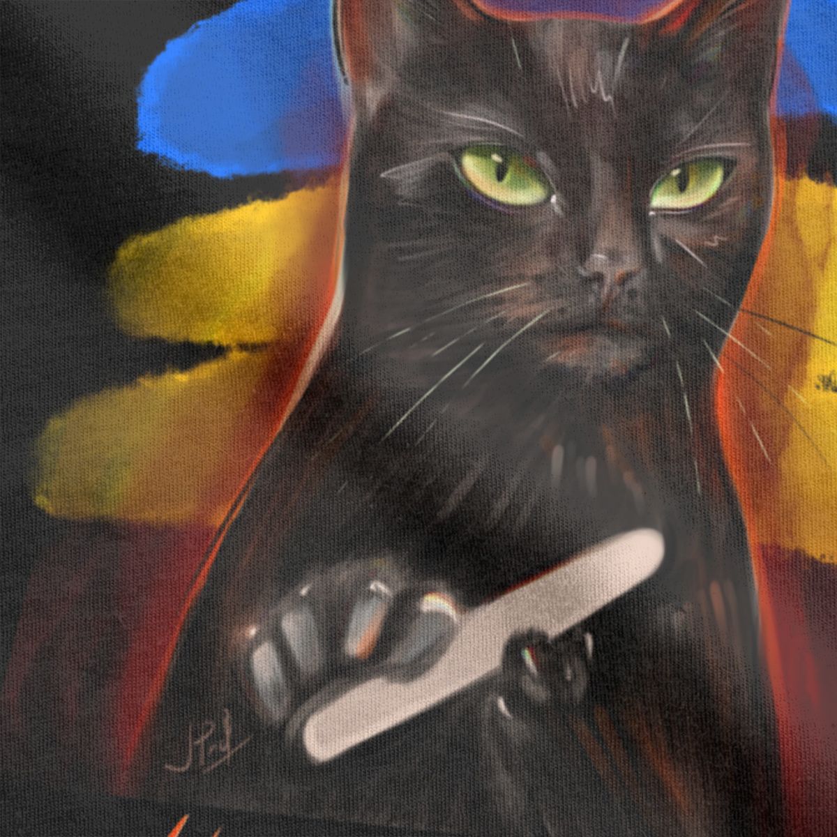 Ukrainian Black Chilled Cat Funny t shirt for men Ukraine Novelty Cotton Tees Round Collar Short Sleeve T Shirt Plus Size Tops