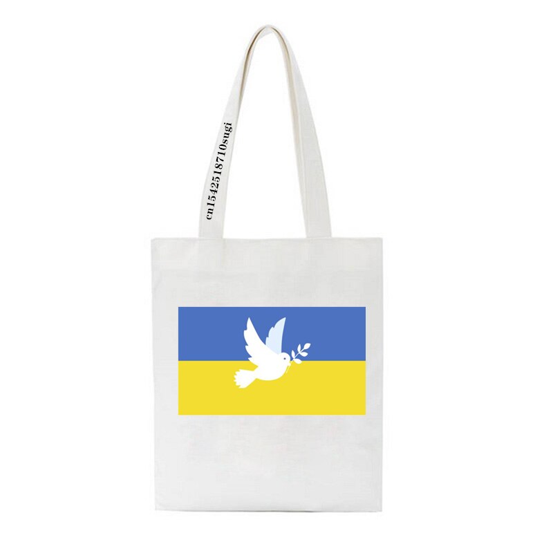 Women's Shoulder Bag Ukraine love graph Print Canvas Bag Fashion Large Capacity Shopping Shopper Ladies Hand Bags Tote Bags