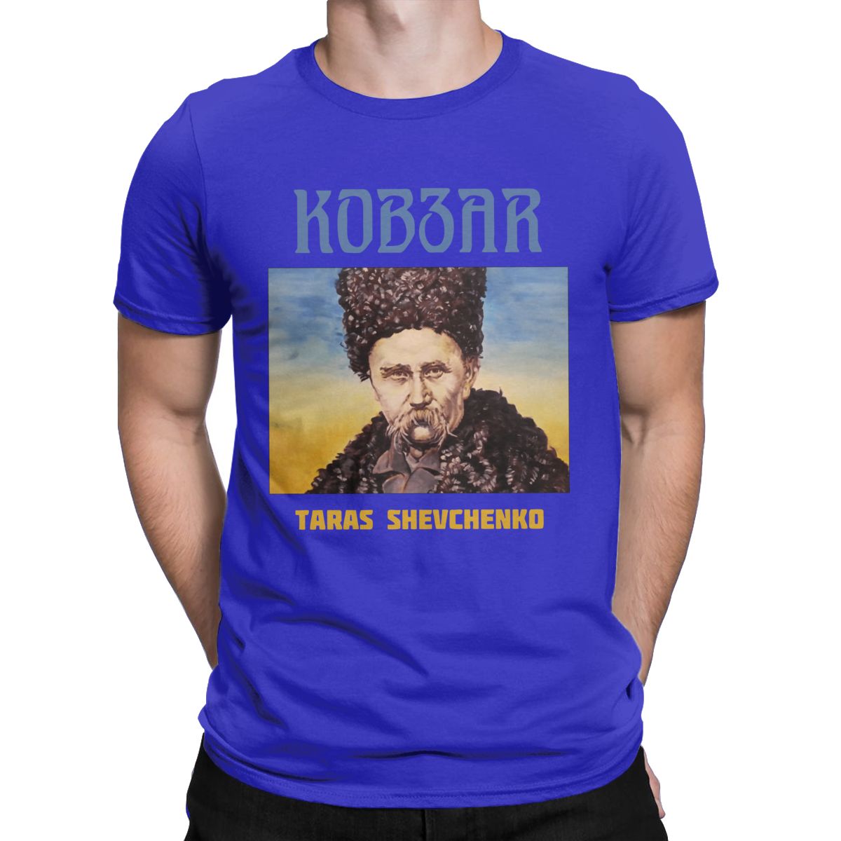 Men T-Shirts Taras Shevchenko Ukrainian Defender of Ukraine Casual 100% Cotton Short Sleeve T Shirts Crew Neck Clothes Gift Idea