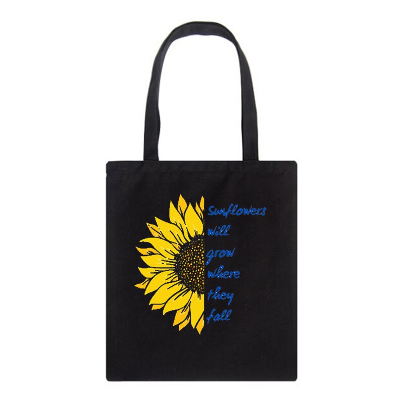 Women's Shoulder Bag Ukraine love graph Print Canvas Bag Fashion Large Capacity Shopping Shopper Ladies Hand Bags Tote Bags