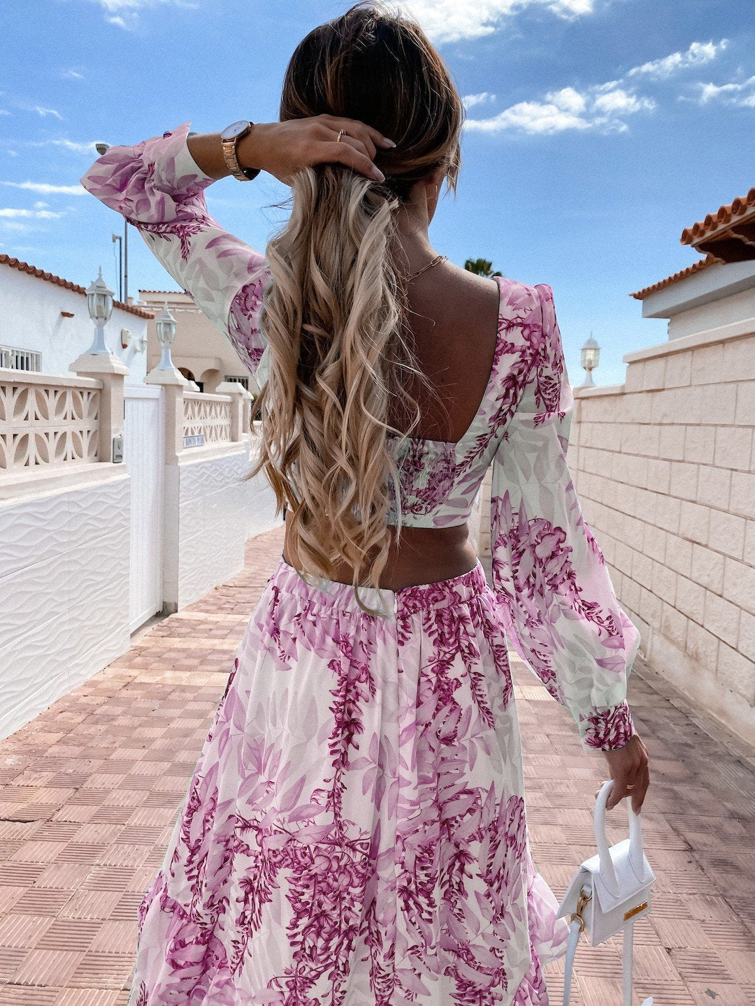 Women Tunic Beach Cover Up 2022 Summer Sexy V-Neck Backless Hollow Out Lantern Sleeve Maxi Dress Female Club Party Long Dresses