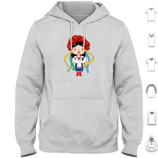 Ukrainian Girl Hoodie cotton Long Sleeve Ukraine Ukrainian