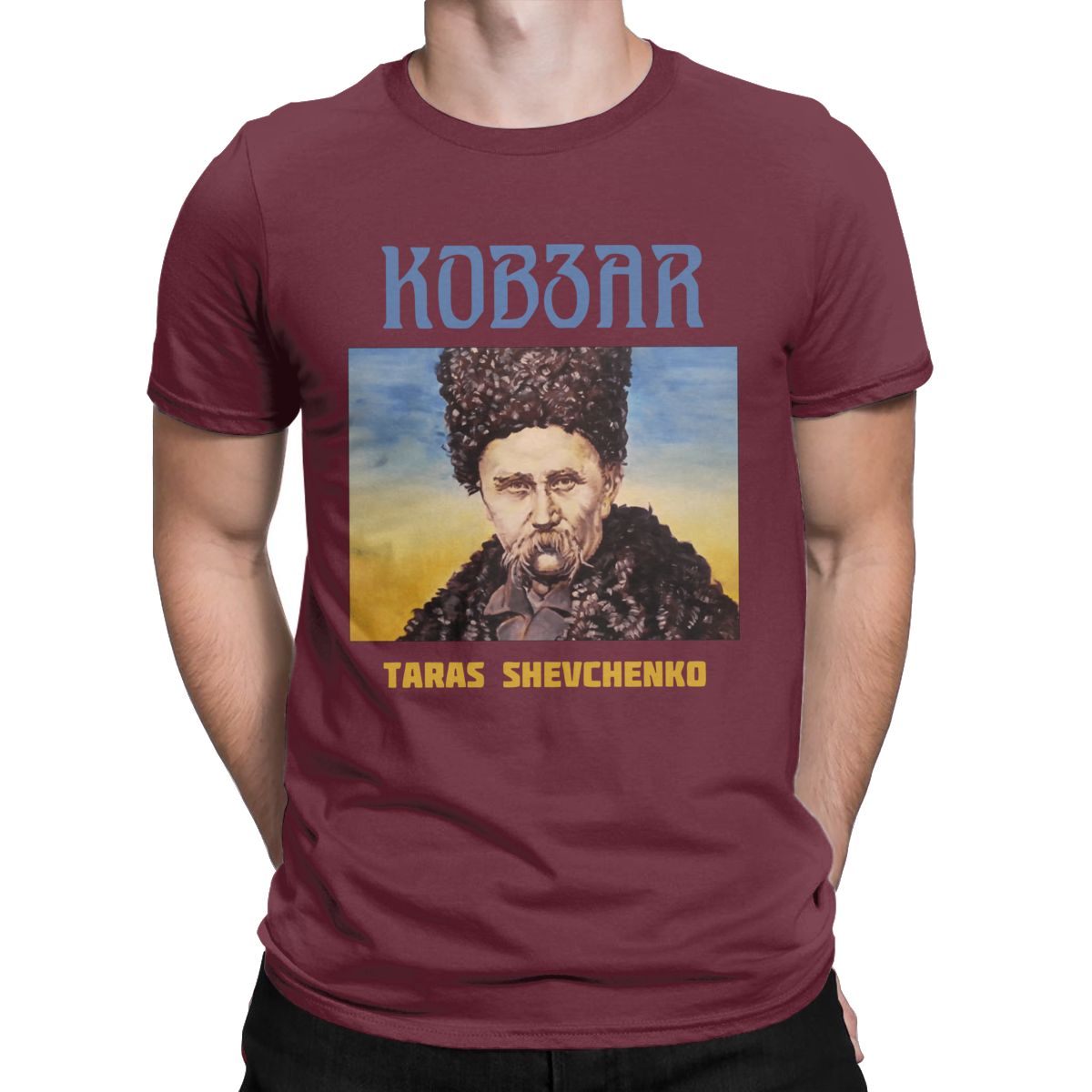 Men T-Shirts Taras Shevchenko Ukrainian Defender of Ukraine Casual 100% Cotton Short Sleeve T Shirts Crew Neck Clothes Gift Idea