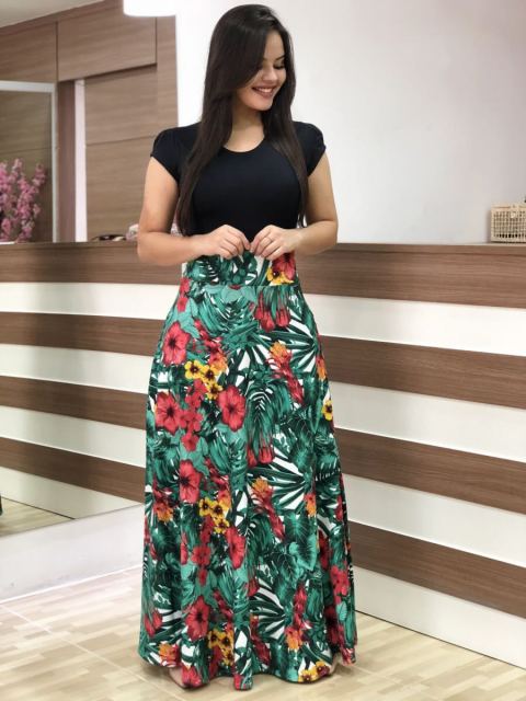 Vintage Floral Print O-Neck Long Dress Women Summer 2021 New Short Sleeve Casual Slim Robe Casual Elegant Lady Maxi Vestidos