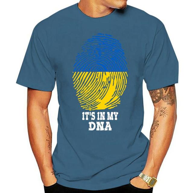 Unisex Men Ukraine Ukrainians IT'S IN MY DNA Tshirt Tees T Shirts Women Boys 100% Cotton T-Shirt