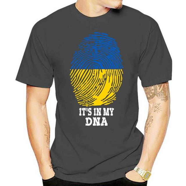 Unisex Men Ukraine Ukrainians IT'S IN MY DNA Tshirt Tees T Shirts Women Boys 100% Cotton T-Shirt