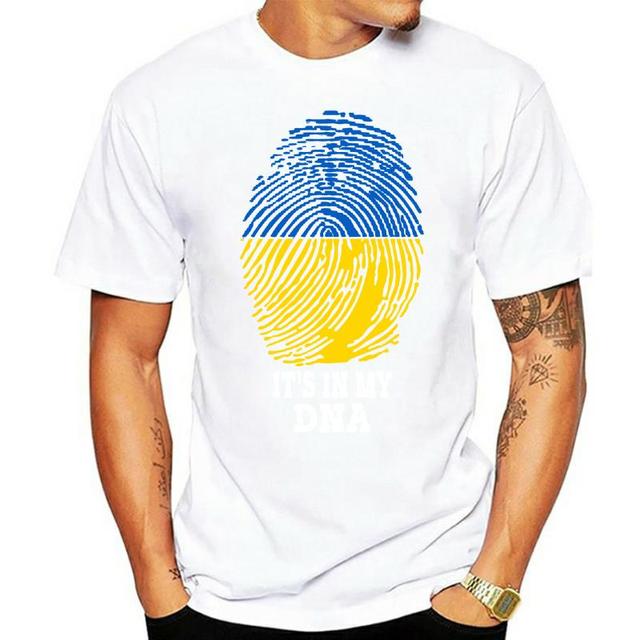 Unisex Men Ukraine Ukrainians IT'S IN MY DNA Tshirt Tees T Shirts Women Boys 100% Cotton T-Shirt