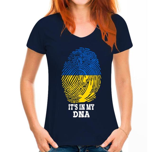 Unisex Men Ukraine Ukrainians IT'S IN MY DNA Tshirt Tees T Shirts Women Boys 100% Cotton T-Shirt
