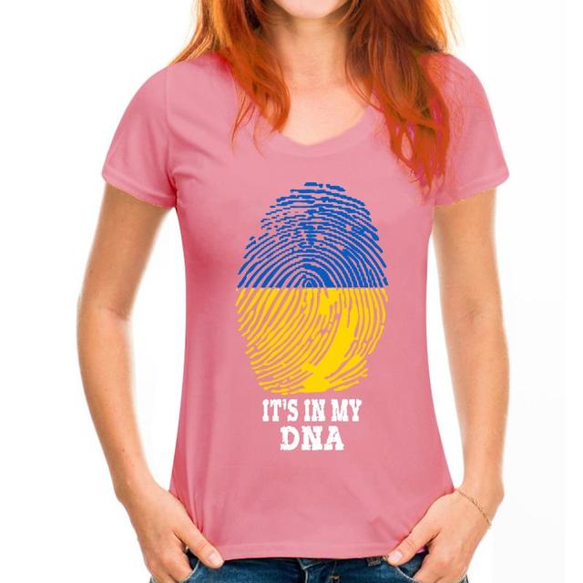 Unisex Men Ukraine Ukrainians IT'S IN MY DNA Tshirt Tees T Shirts Women Boys 100% Cotton T-Shirt