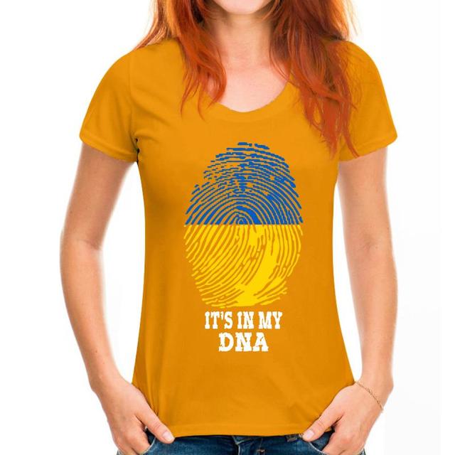 Unisex Men Ukraine Ukrainians IT'S IN MY DNA Tshirt Tees T Shirts Women Boys 100% Cotton T-Shirt