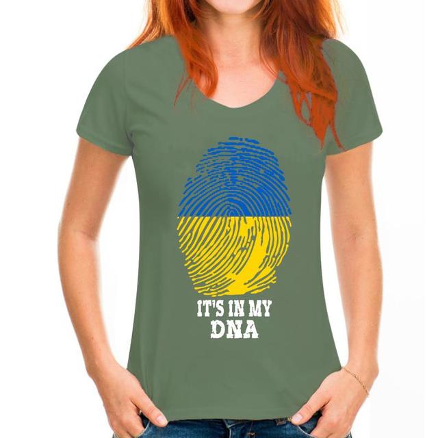Unisex Men Ukraine Ukrainians IT'S IN MY DNA Tshirt Tees T Shirts Women Boys 100% Cotton T-Shirt