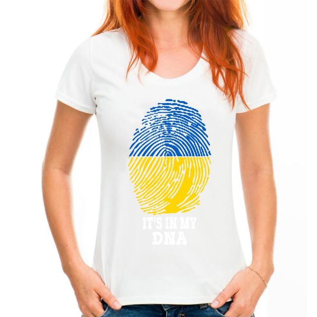 Unisex Men Ukraine Ukrainians IT'S IN MY DNA Tshirt Tees T Shirts Women Boys 100% Cotton T-Shirt