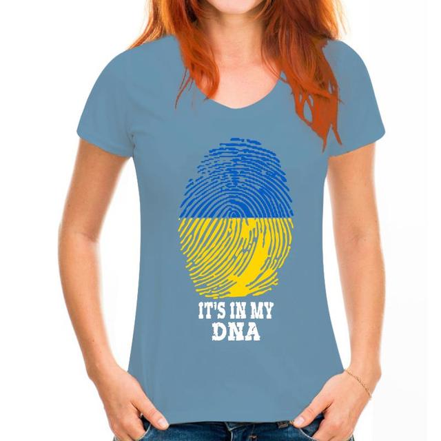 Unisex Men Ukraine Ukrainians IT'S IN MY DNA Tshirt Tees T Shirts Women Boys 100% Cotton T-Shirt