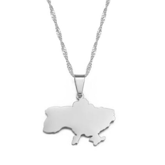 Ukraine Map Pendant & Necklace Ukrainian Jewelry Gifts