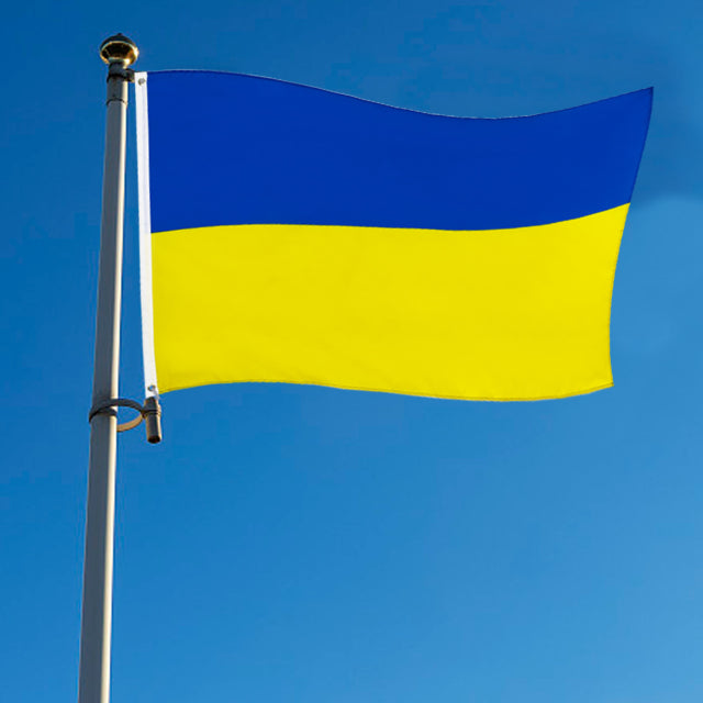 Ukrainian National Flags Outdoor Indoor Decor Double Stitched Polyester With Brass Grommets