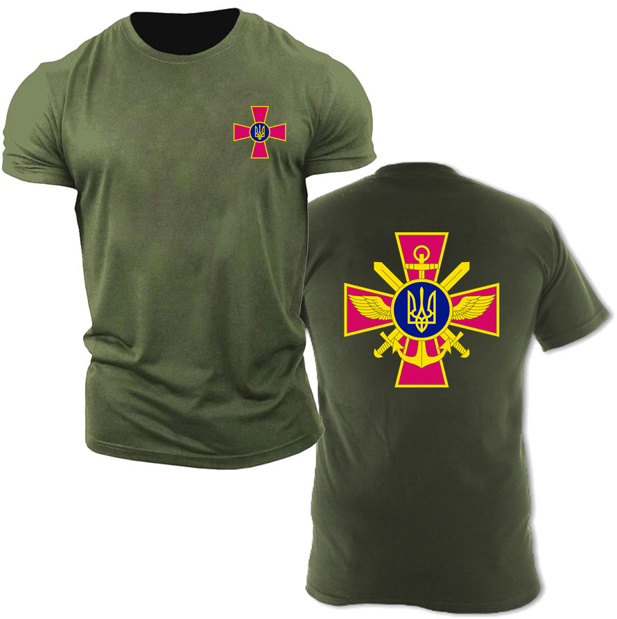 2022 Love Ukraine T Shirt Ukrainian Men T-Shirt Harajuku Tshirt 90s Tee Souvenir Coat of Arms Tee Military Army Green T-Shirt