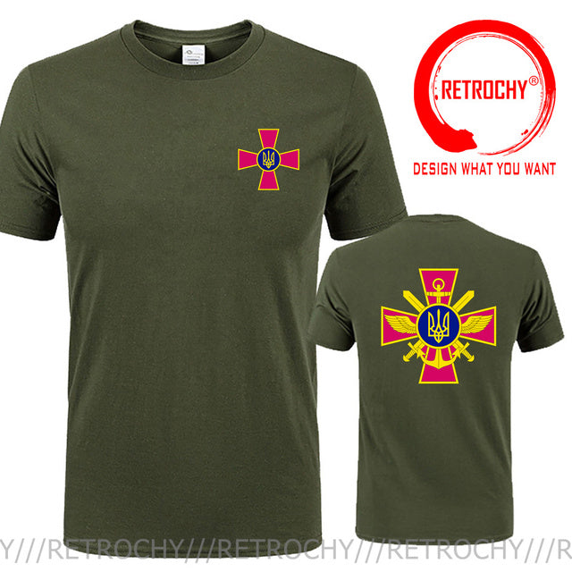 2022 Love Ukraine T Shirt Ukrainian Men T-Shirt Harajuku Tshirt 90s Tee Souvenir Coat of Arms Tee Military Army Green T-Shirt